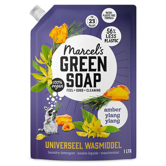 Marcel's Green Soap Wasmiddel Amber & Ylang Ylang Navulling 1000.00 Milliliter