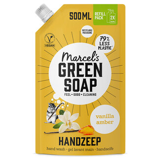 Marcel's Green Soap Mydło do rąk Wanilia i Bursztyn wkład uzupełniający 500 mililitrów