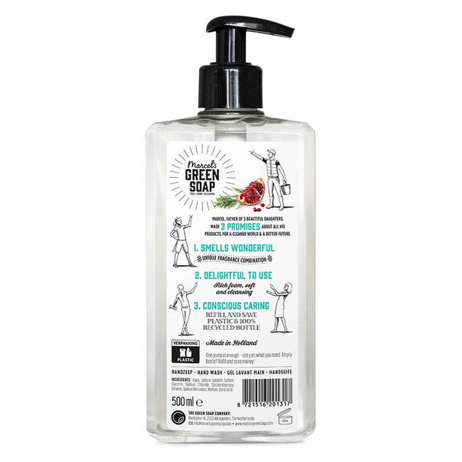 Handzeep Cedar & Pomegranate (500 ml) 500.00 Milliliter