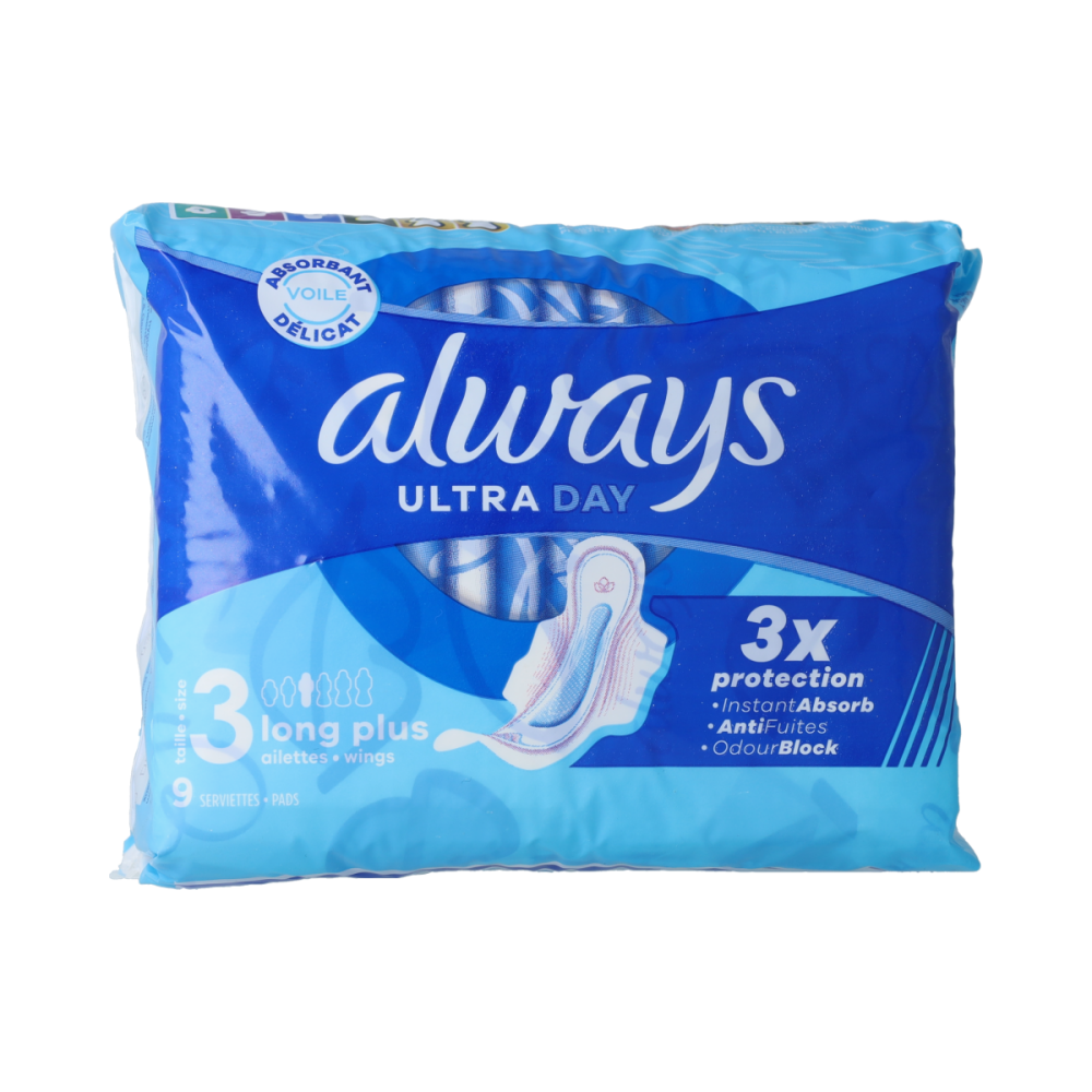 Always Ultra day maandverband met vleugels 9 Stuks