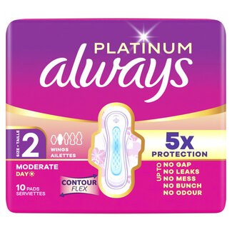Always Always Platinum Maandverband LONG+ SP 10CT 10.00 Stuks