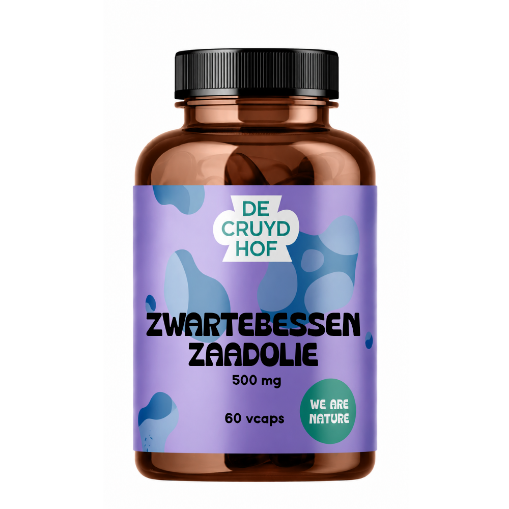 De Cruydhof Zwartbessenzaadolie, 60 vcaps 60 Vegetarische capsules