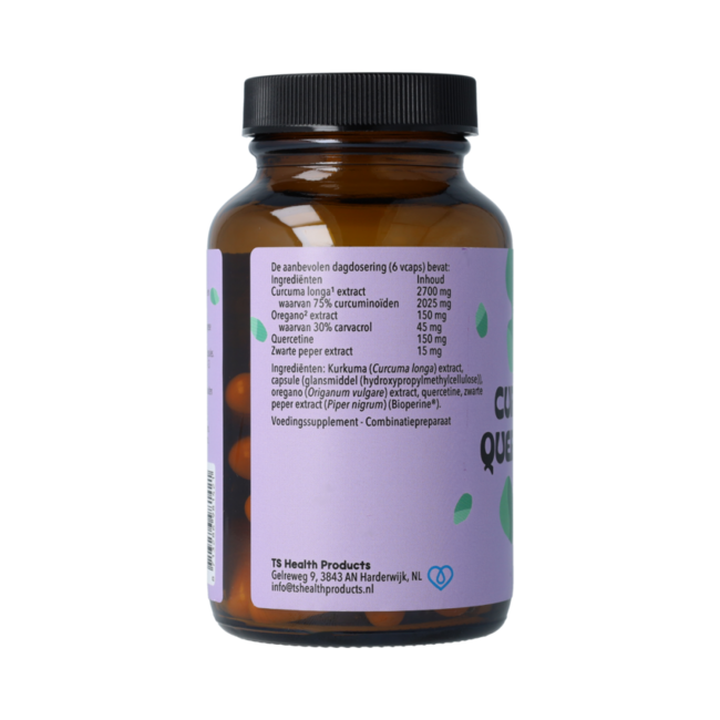 De Cruydhof Curcuma Oregano Quercetine complex 60.00 Vegetarische capsules