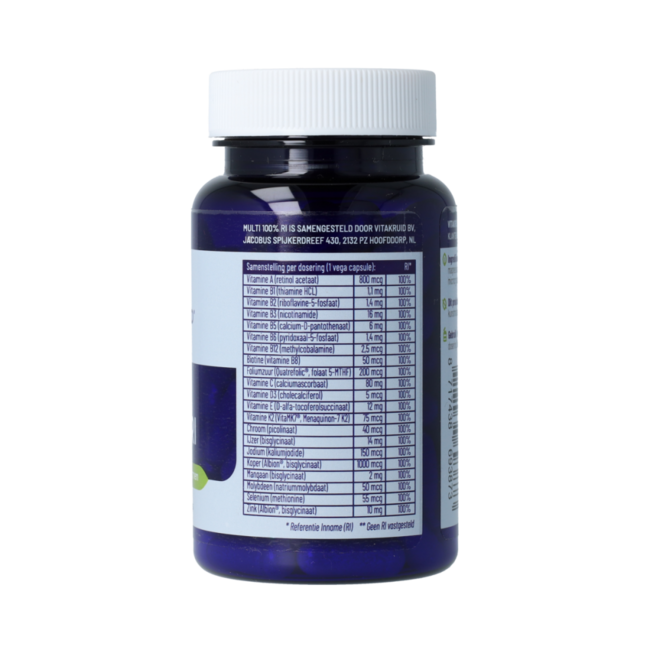 Multi 100% RI met goed opneembare vormen 90.00 Vegetarische capsules