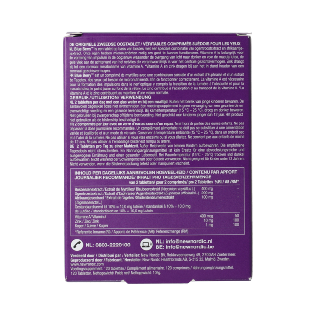 Blue berry eyebright 120.00 Tabletten