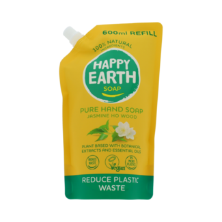 Happy Earth Refill Handzeep Jasmine Ho Wood 600.00 Milliliter