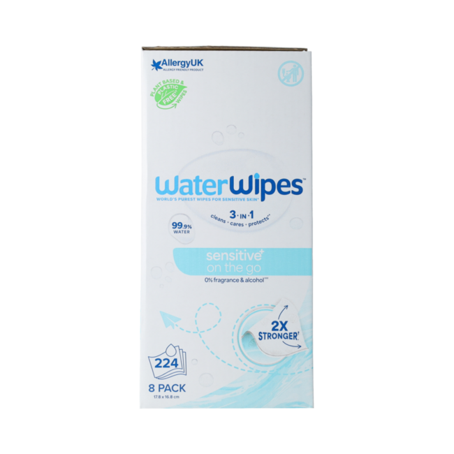 Waterwipes On The Go 28st  8.00 Stuks