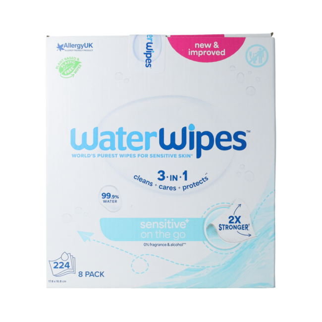 Waterwipes On The Go 28st  8.00 Stuks