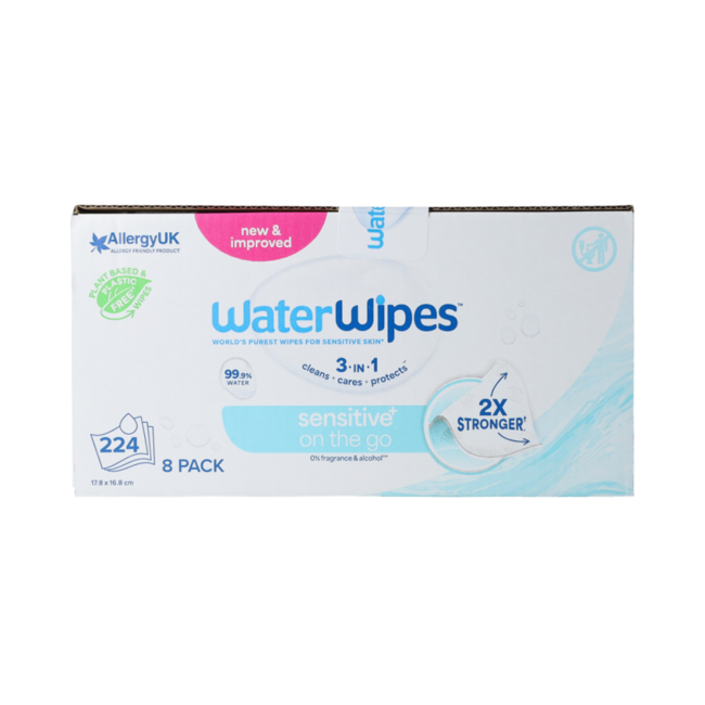 Waterwipes On The Go 28st  8.00 Stuks