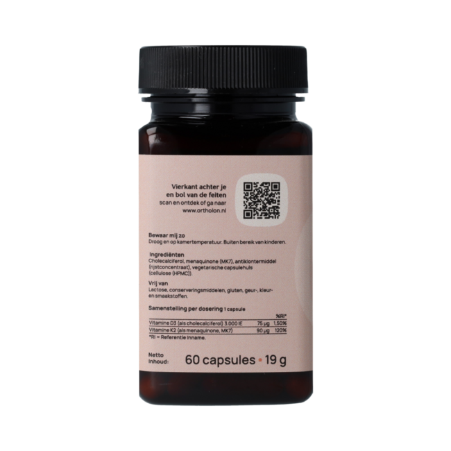 Vitamine D3 + K2 60.00 Capsules