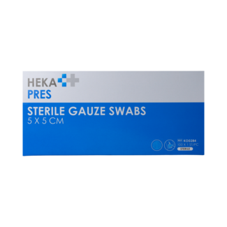 Hekapres Hydrofiel gaaskompres 5 x 5 steriel 100.00 Stuks