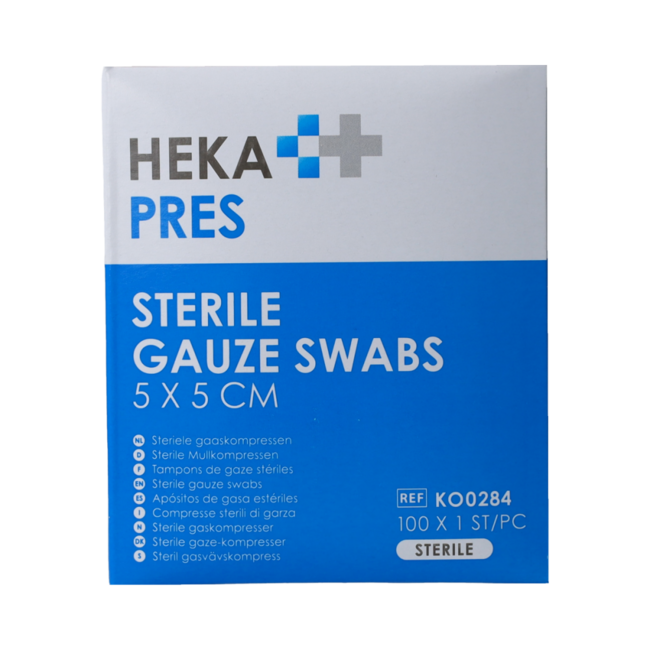 Hydrofiel gaaskompres 5 x 5 steriel 100.00 Stuks