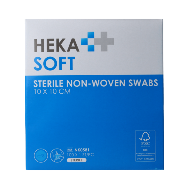 Non-woven kompres 10 x 10cm 100.00 Stuks