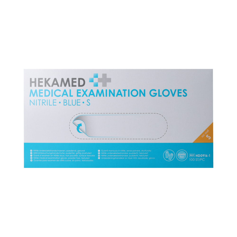 Hekamed handschoenen soft nitrile S 100 Stuks
