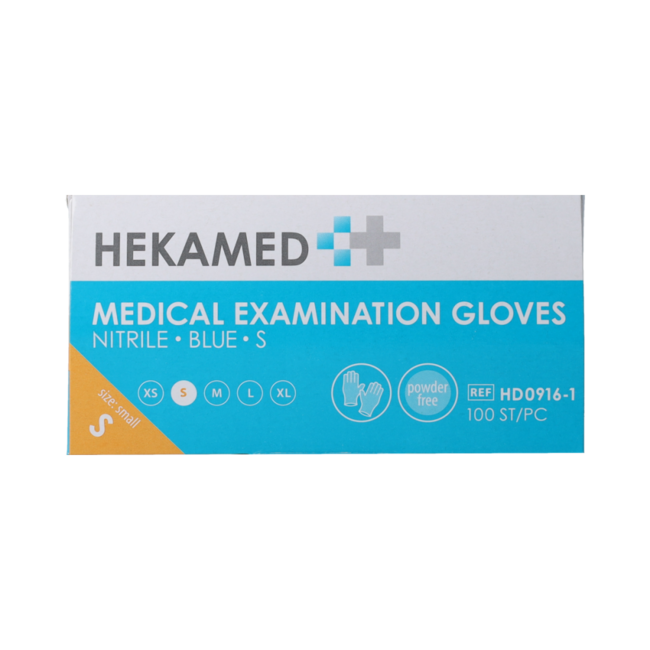 Hekamed handschoenen soft nitrile S 100.00 Stuks