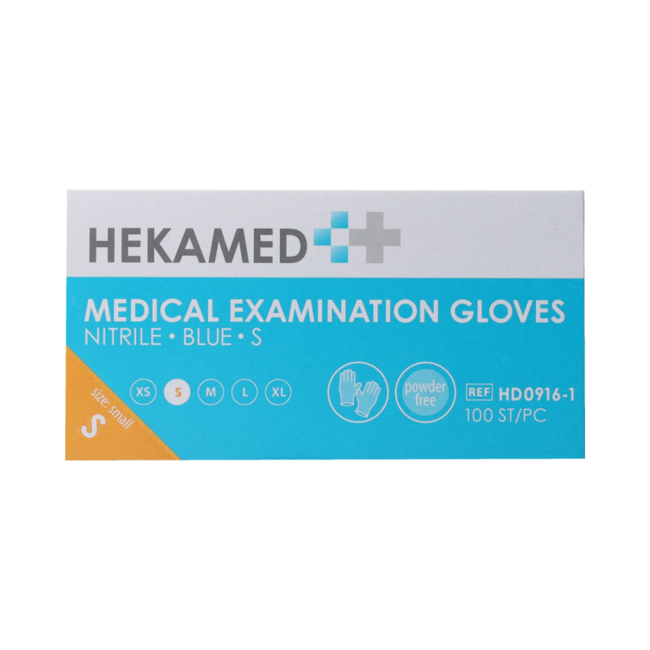 Hekamed handschoenen soft nitrile S 100.00 Stuks