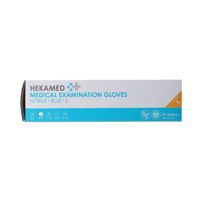 Hekamed handschoenen soft nitrile S 100.00 Stuks