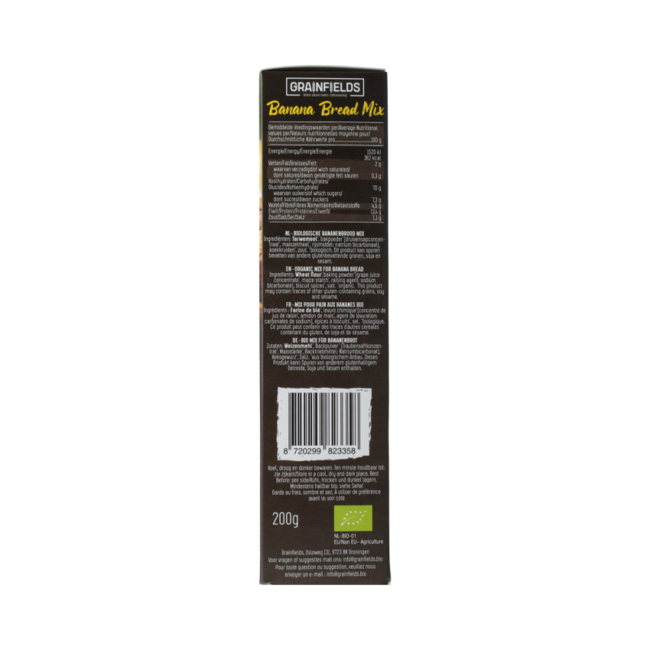 Banana bread mix bio 200.00 Gram