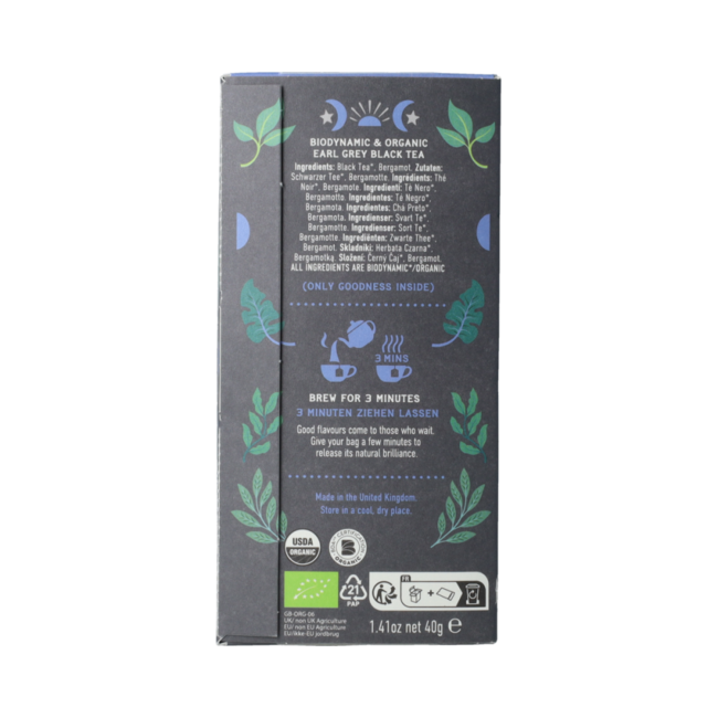 Thee earl grey bio demeter 20.00 Zakjes