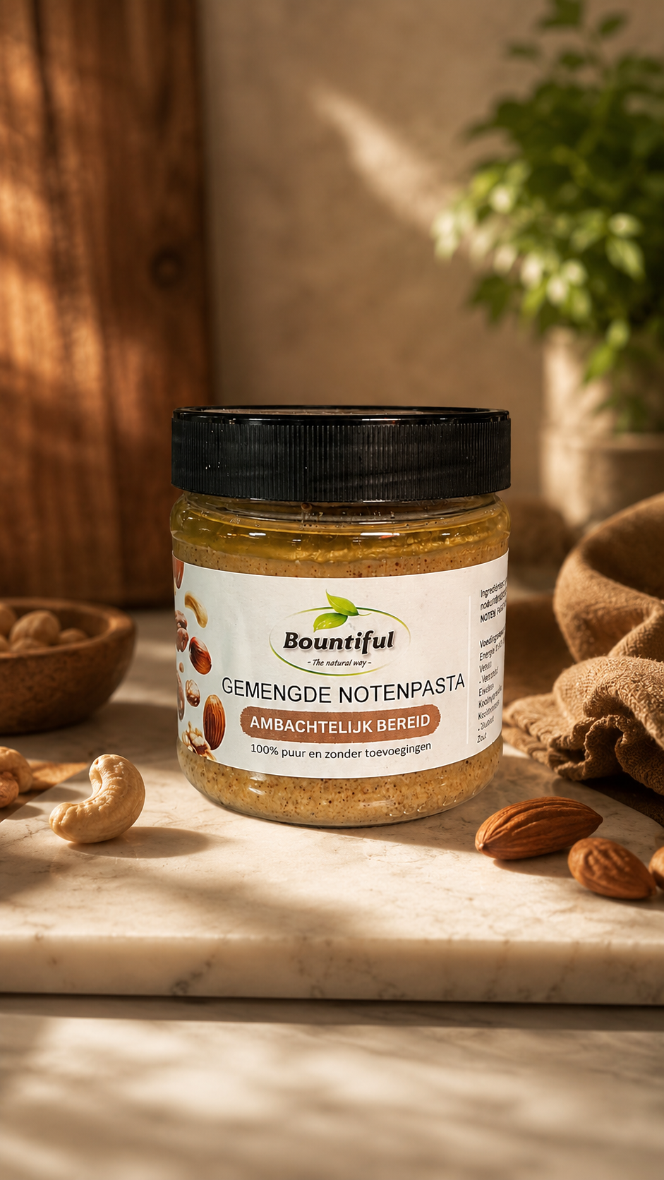 Bountiful Gemengde notenpasta vers geroosterd 350 Gram