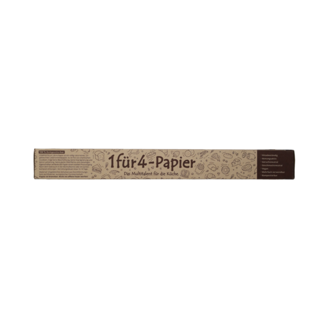 Keukenfolie en bakpapier 4 in 1 - 8mx38 cm 1.00 Stuks