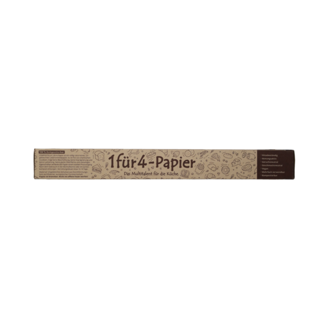 Küchenfolie und Backpapier 4 in 1 - 8 m × 38 cm 1 Stück