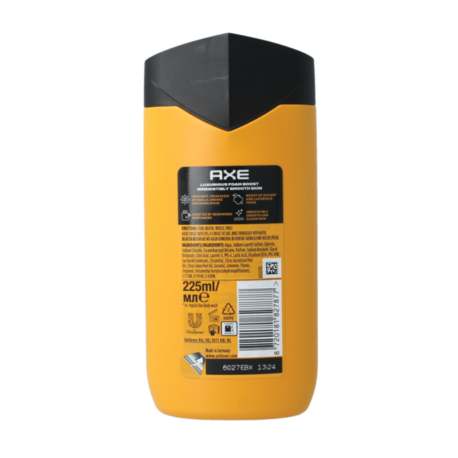 Axe Fine Fragrance Black Vanilla Douchegel  225.00 Milliliter