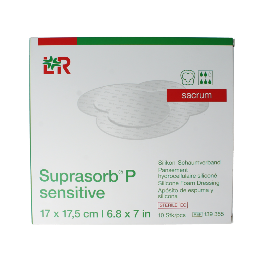 Suprasorb P Sensitive 170 x 175 mm 10 Stuks