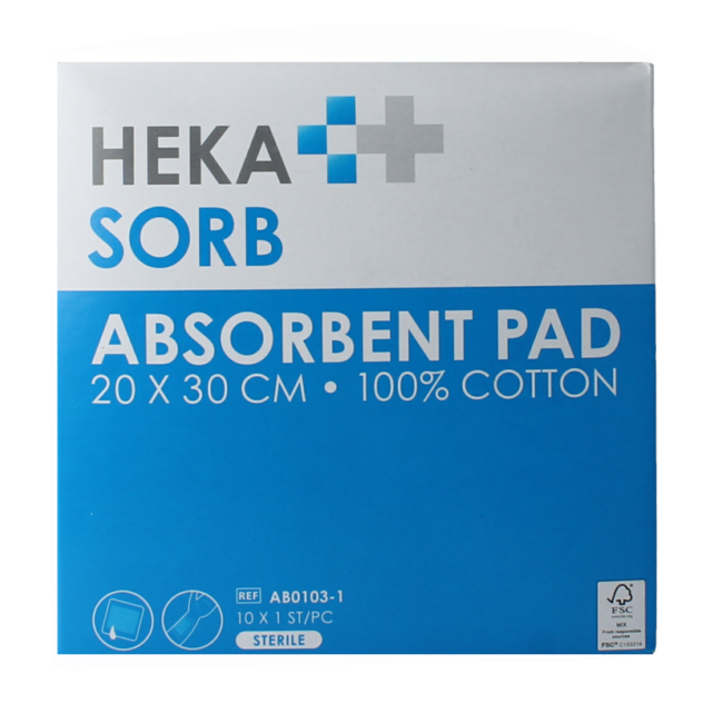 Absorberend verband 20x30 steriel  10.00 Stuks