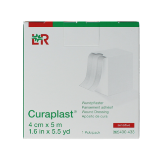 Curaplast Sensitive wondpleister 5m x 4cm  1.00 Rol