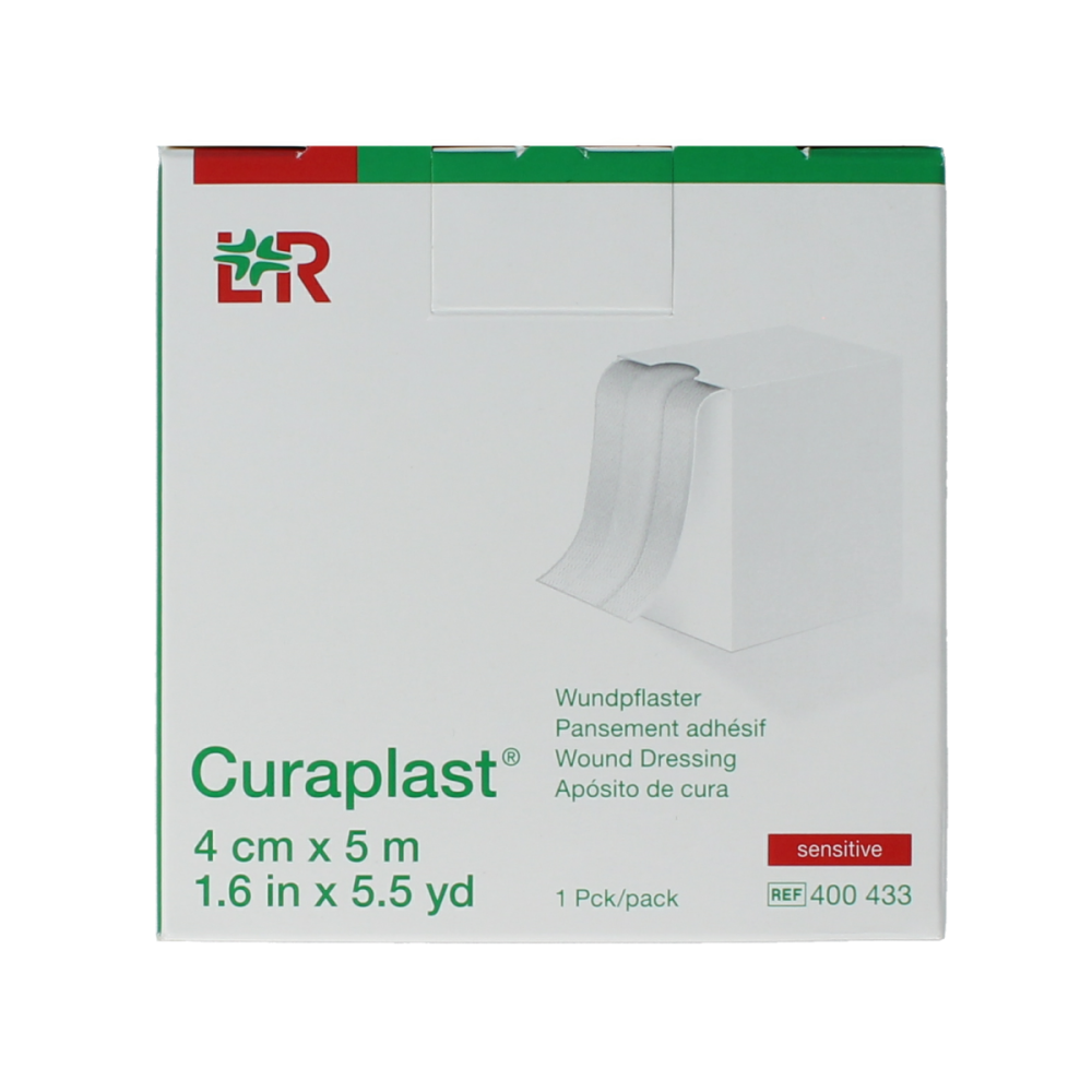 Curaplast Sensitive wondpleister 5m x 4cm 1 Rol