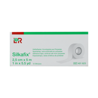 Silkafix Hechtpleister 5m x 2.5cm latexvrij 12.00 Stuks