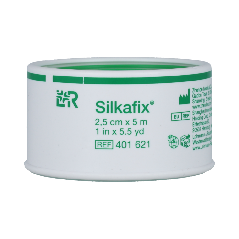 Silkafix Hechtpleister 5m x 25 mm latexvrij 1 Stuks