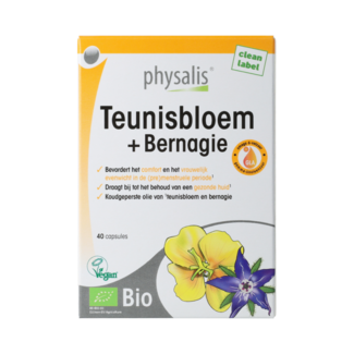 Physalis Physalis Teunisbloem + Bernagie 40 caps BIO 40.00 Capsules