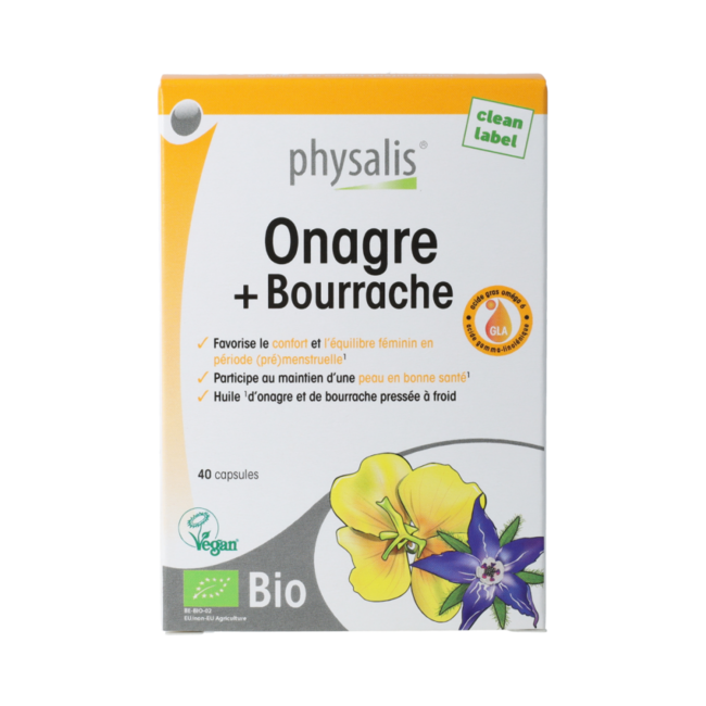 Physalis Nachtkerze + Borretsch 40 Kapseln BIO 40,00 Kapseln