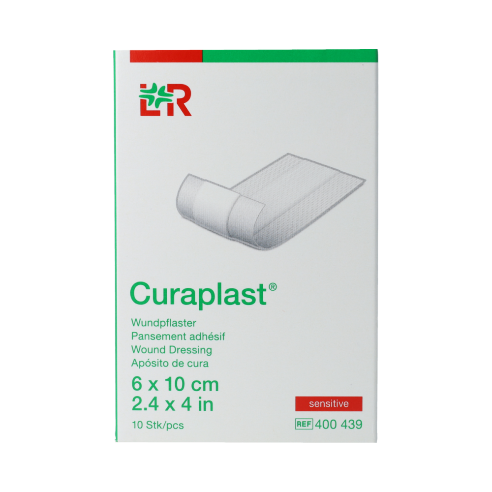 Curasept Sensitive wondsnelverband 10cm x 6cm 10 Stuks