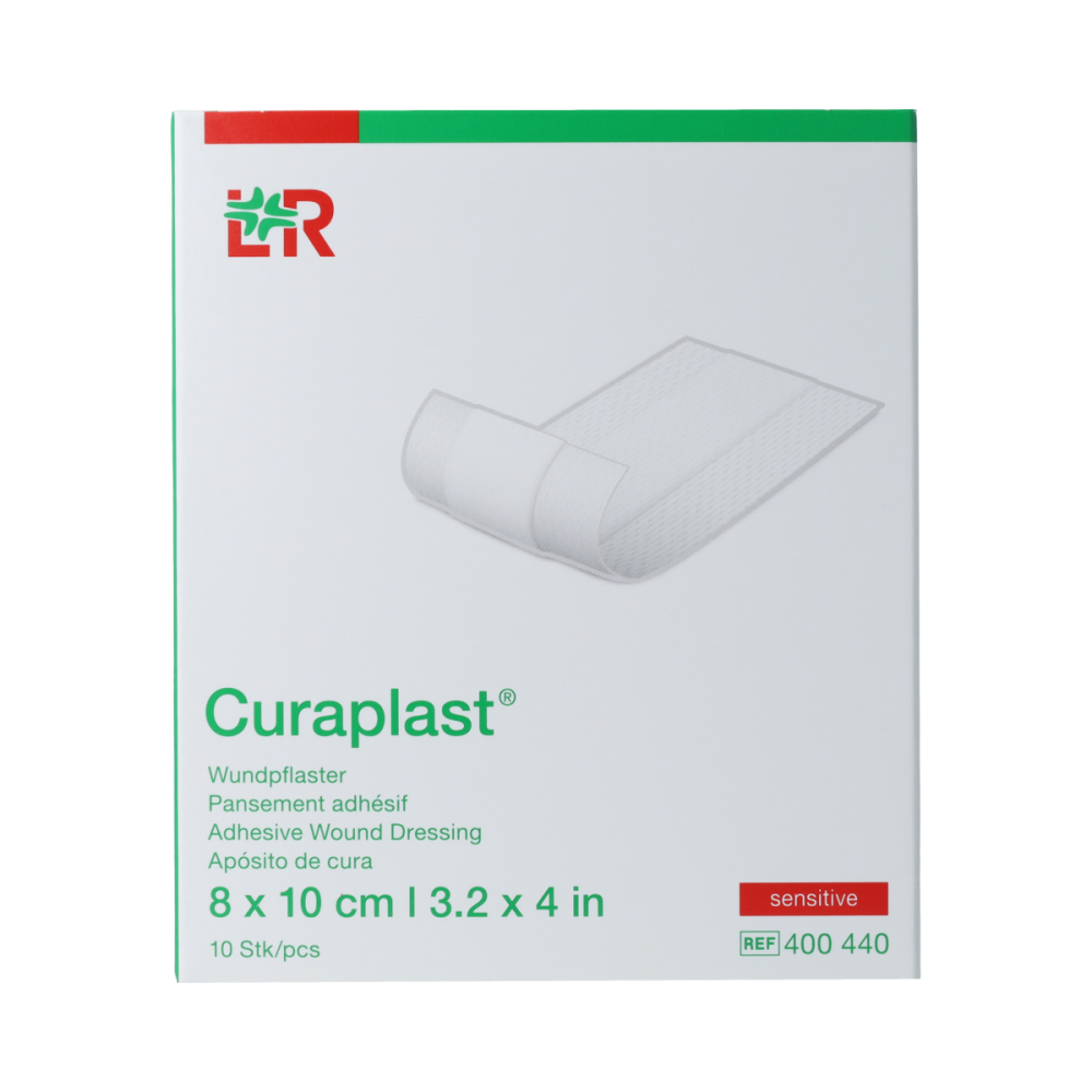Curaplast Sensitive wondpleister 8cm x 10cm 10 Stuks