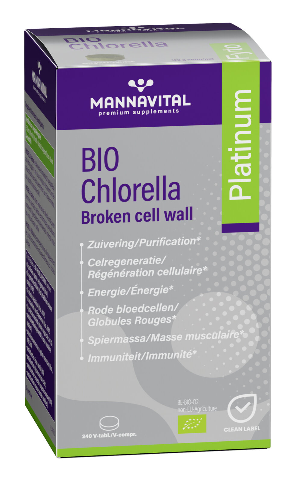 Mannavital Bio Chlorella 240 Tabletten