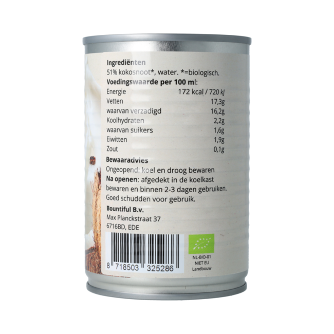 Kokosmelk Biologisch 400.00 Milliliter