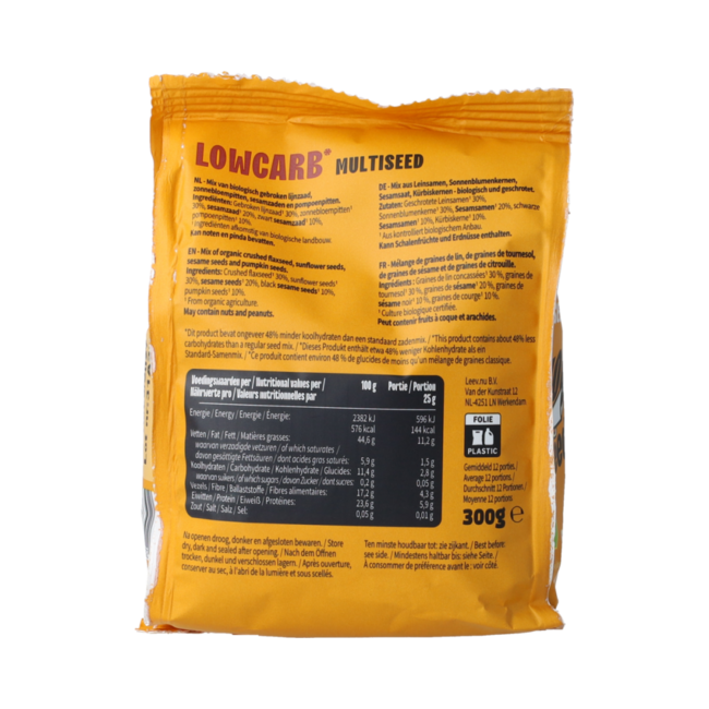 Lowcarb multiseed bio 300.00 Gram