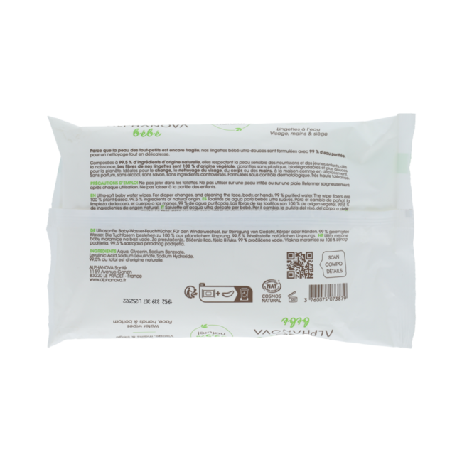 Water Wipes Viso & Mani & Sedere 60,00 Pezzi