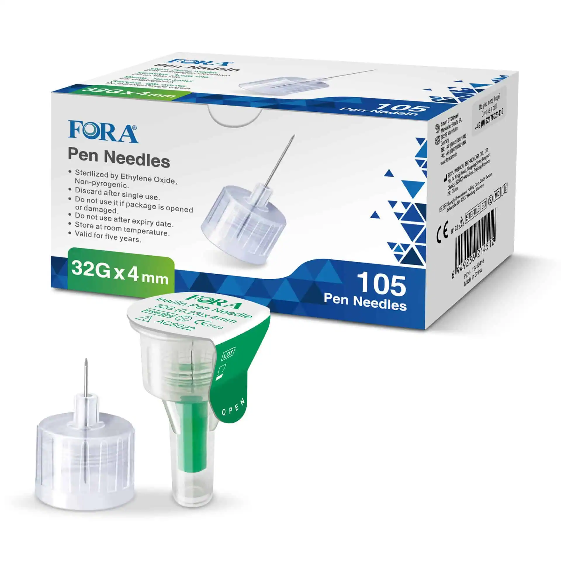 FORA Pennaalden 32G 4mm (105 Stuks) 105 Stuks