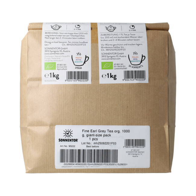 Earl Grey zwarte thee los bio 1.00 Kilogram