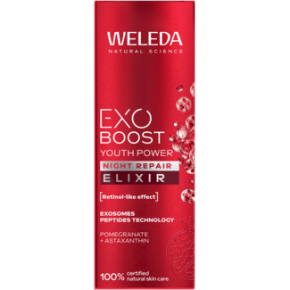 Weleda Exo night repair elixir granaatappel astaxanthine 30.00 Milliliter