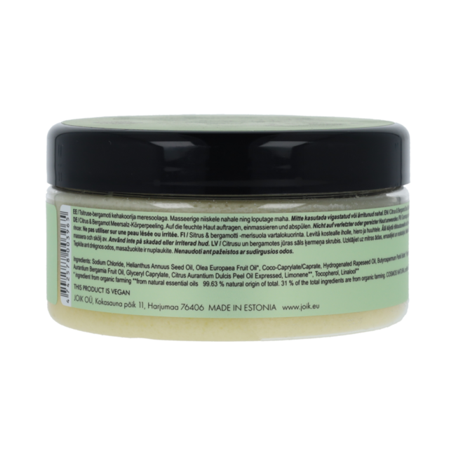 Citrus & bergamot sea salt scrub organic vegan 240.00 Gram
