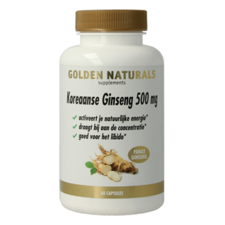 Golden Naturals Ginseng Coreano 500mg 60 Capsule Vegetariane