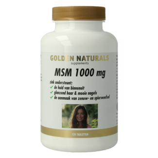 Golden Naturals MSM (cynk i bioperyna) 120 tabletek
