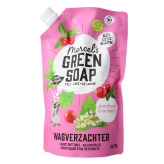 Marcel's Green Soap Wasverzachter patchouli & cranberry navulling 750 Milliliter