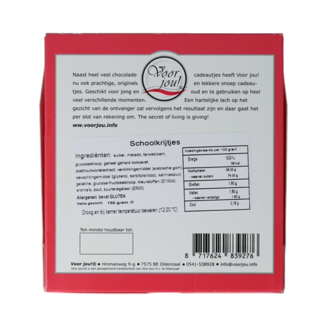 Tablet het zit d'rop, bedankt juf 150.00 Gram