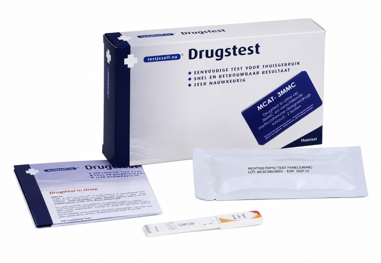 Testjezelf.nu Drugstest MCAT (3MMC) in urine 2 Stuks